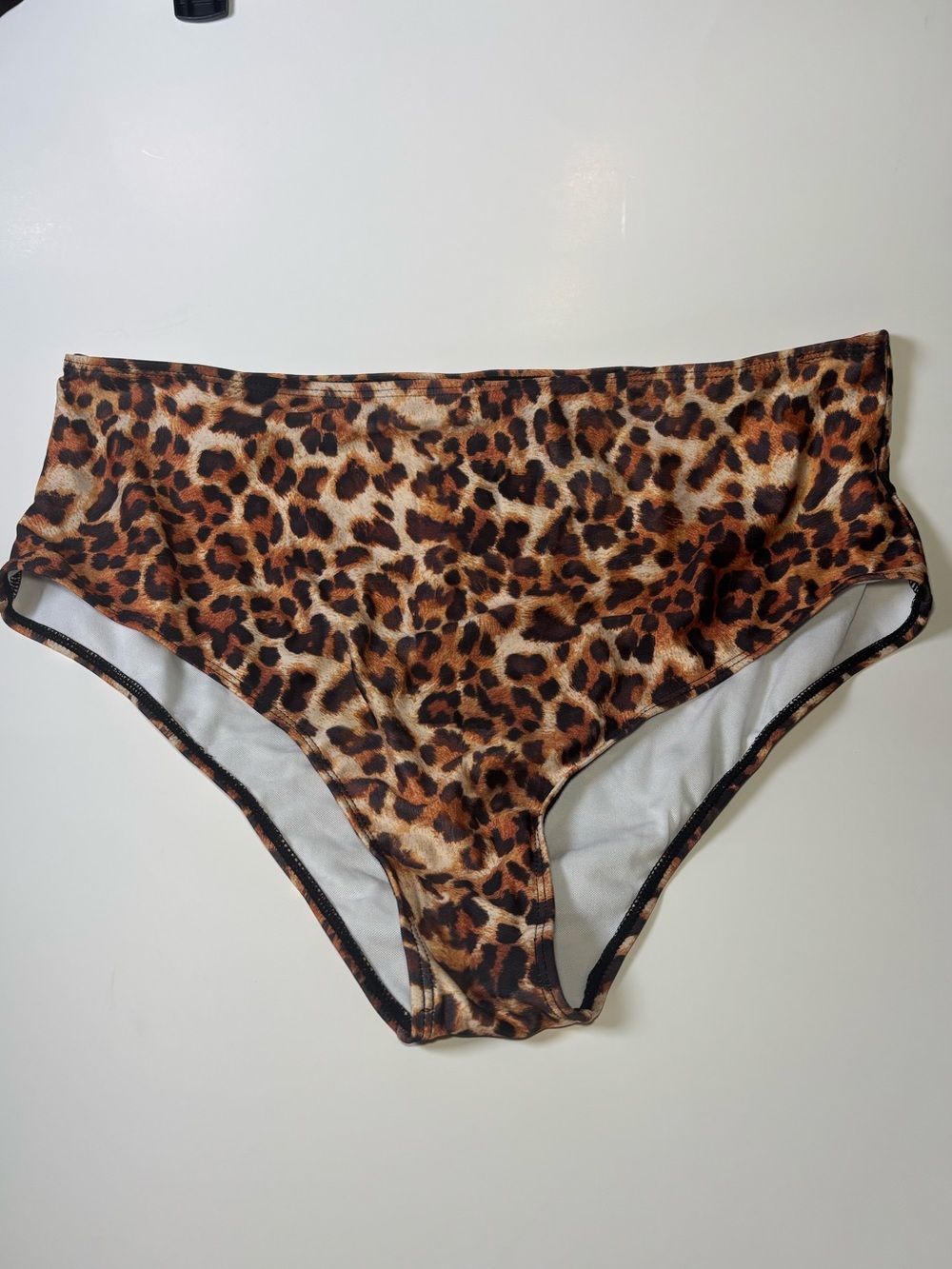 Leopard Print High-Waist Bikini Bottoms - Picture 6 of 6